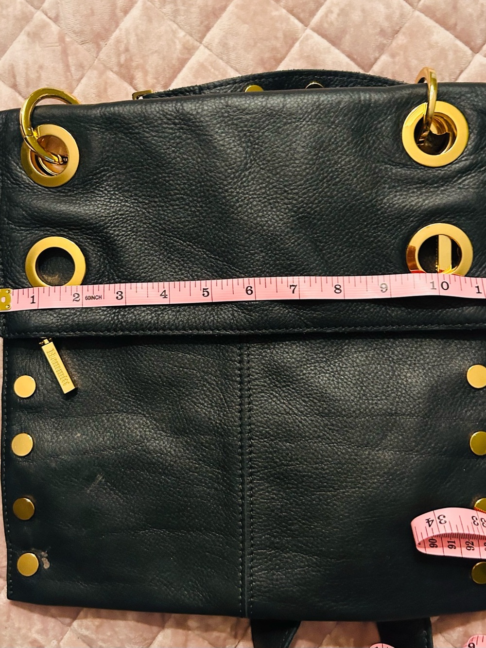 Hammitt Black Leather Crossbody with Gold Grommets - Picture 11 of 13